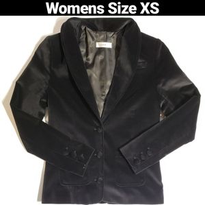 Anine Bing Velvet Blazer Jacket Black Sz XS Womens